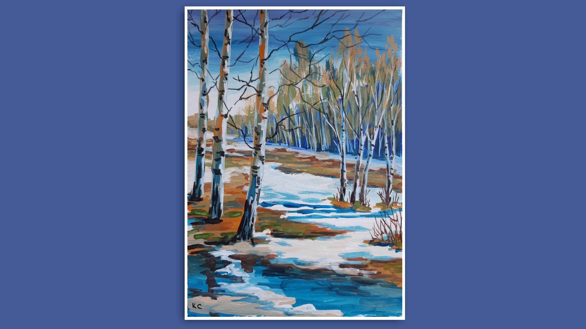 РИСУЕМ ВЕСНУ! КАК НАРИСОВАТЬ ВЕСЕННИЙ ПЕЙЗАЖ ГУАШЬЮ! ОЧЕНЬ ПРОСТО! КАК НАРИСОВАТЬ ВЕСНУ! смотреть онлайн