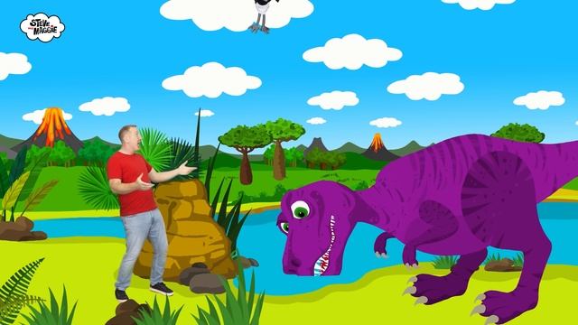 Steve and Maggie Dinosaur Song for Kids | Songs for kids | Sing with Steve and Maggie смотреть онлайн
