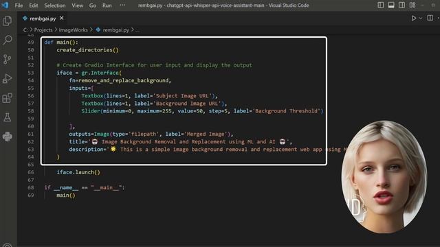 Python Project with Gradio and the rembg library for image background removal... code included! смотреть онлайн