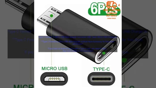 1005005505360642 Type C Female To Micro USB Male Adapter Connector USB TypeC Micro USB смотреть онлайн