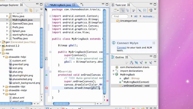 Android Application Development Tutorial - 64 - Drawing Bitmaps to Canvas View смотреть онлайн