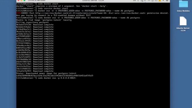 Odoo Docker on Ubuntu 15 04 смотреть онлайн