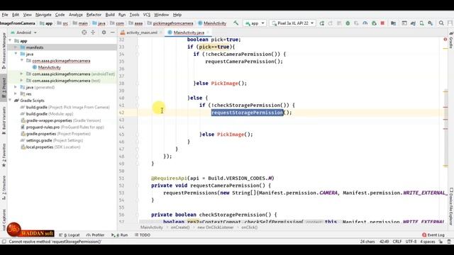 Pick Image from Camera and Gallery in Android Studio смотреть онлайн