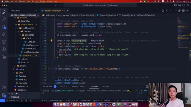 35. Hoàn thiện kéo thả Card trong cùng Column - Dnd-kit | ReactJS + Material UI | TrungQuanDev смотреть онлайн