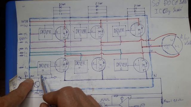 Máy Lạnh Panasonic Inverter - Ic Công Suất  - Sơ đồ Chi Tiết Bên Trong Ic Công Suất.