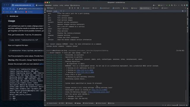 Créer rapidement un projet Django avec CookieCutter смотреть онлайн