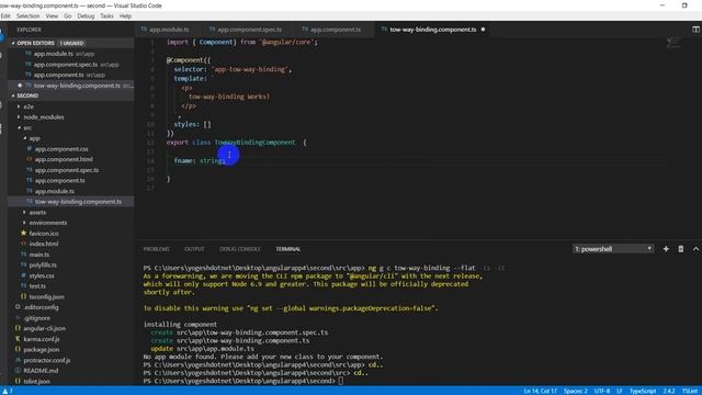 two way binding angular 4 | angular 4 tutorial | Lecture 11 смотреть онлайн