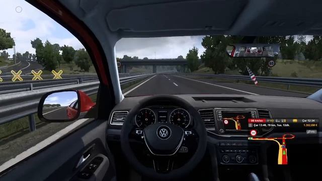ETS 2 DE Volkswagen Amarok ile geziyorum смотреть онлайн