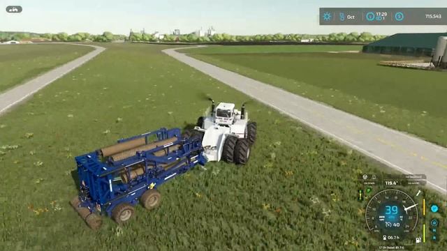 Agro-tilling 74 acres of fields, making a big field | Elmcreek Farm | Farming simulator 22 | ep #14 смотреть онлайн