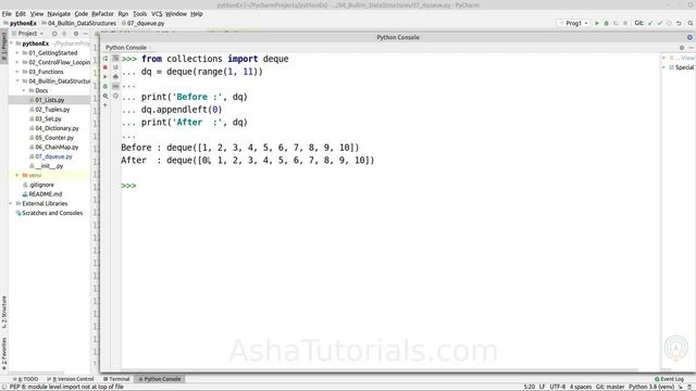 Python Dequue - Double-ended-Queue смотреть онлайн