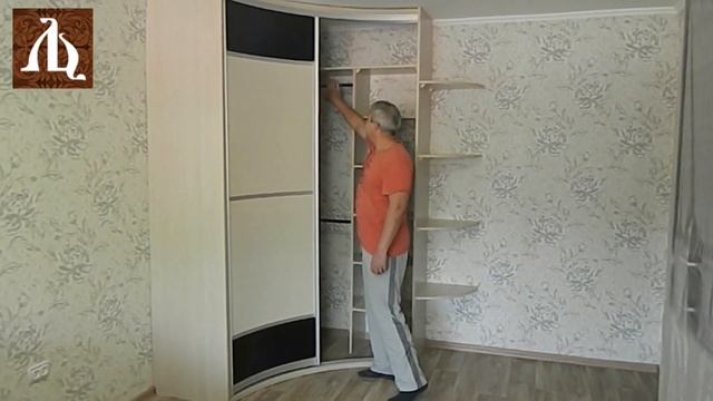 Радиусный угловой шкаф купе смотреть онлайн