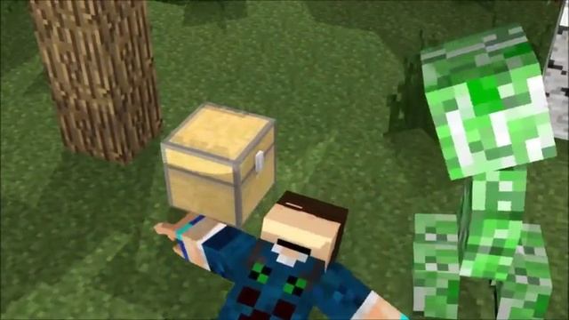 Minecraft Blender animation- Tutorials with Creeper: Opening gifts! смотреть онлайн
