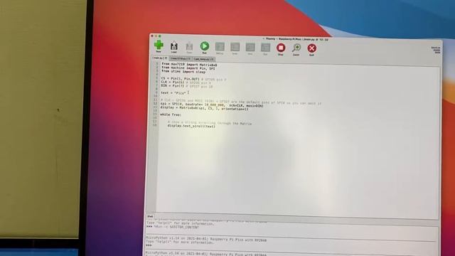 Raspberry pi Pico - создаём простой скроллинг текста - LED 8x8 matrix смотреть онлайн