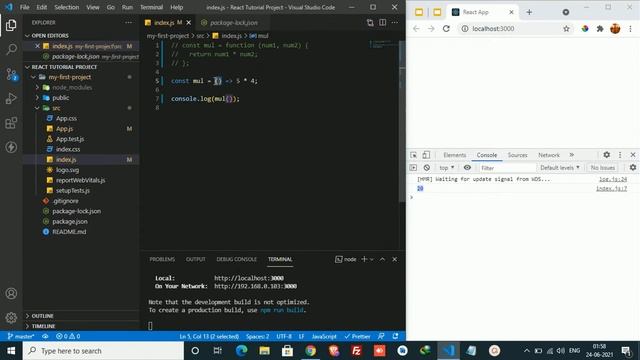 2.1 this,Arrow Function, Array.map, Destructuring in ES6 || Module 2 || React Complete Guide - 2021 смотреть онлайн