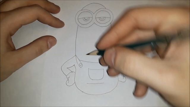 Рисуем миньона Кевина из мультфильма Гадкий Я вместе! Как нарисовать миньона Кевина? #drawings смотреть онлайн