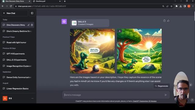 How to Create an illustrated story with GPT-4 and DALL·E 3 from an image and one line text ChatGPT смотреть онлайн