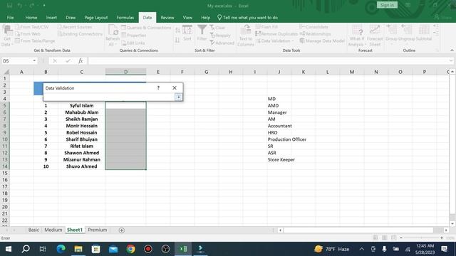 How to data validation in excel easily | Data drop down in excel | sTECH Learning смотреть онлайн