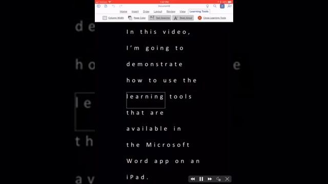 Learning Tools in Microsoft Word on iPad смотреть онлайн