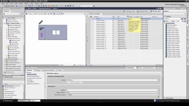 How to setup a PROFIBUS DP connection in Siemens TIA portal смотреть онлайн