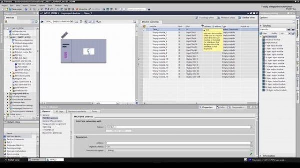 How to setup a PROFIBUS DP connection in Siemens TIA portal