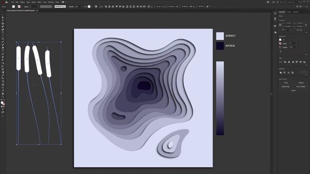 Landscape Illustration with Paper Cutout Effect | Adobe Illustrator Tutorial | Graphic Design смотреть онлайн