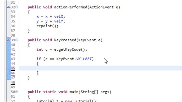 Java Tutorial 45 (GUI) - Moving Object with Keyboard Inputs (KeyListener) смотреть онлайн