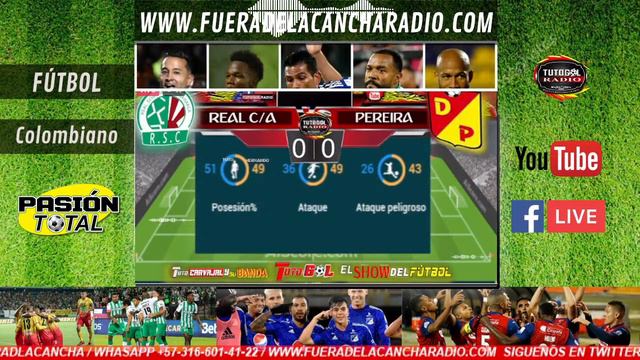 #fdlcr #envivo 17:00 horas Deportivo Pereira vs Real Cundinamarca смотреть онлайн