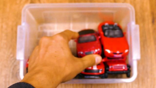 Box full of Mini EV, Supra, Jeep, DHL, Rolls-Royce, Lexus LM300h, Bugatti, Police cars 12 RED Cars смотреть онлайн