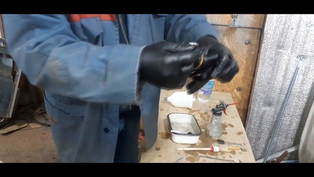 Промываем новый краскопульт DeVILBISS DV1 от смазки. смотреть онлайн