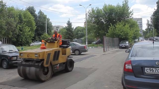 Укладка асфальта во дворе смотреть онлайн