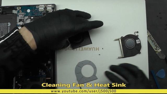 Cleaning fan Huawei MateBook 14 Upgrade SSD Disassembly Replace Repair смотреть онлайн