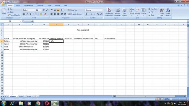Microsoft Office Excel Class: Telephone Bill смотреть онлайн