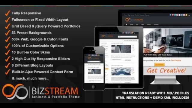 Preview Bizstream - Creative HTML5/CSS3 WordPress Theme Co смотреть онлайн