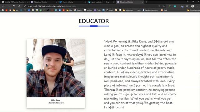 HTML CSS BOOTSTRAP WEBSITE | STATIC WEBSITE | PROJECT | Imp. Modules смотреть онлайн