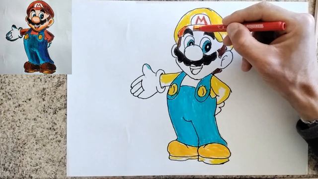 How to draw Super Mario /Cómo dibujar Super Mario / Как нарисовать Супер Марио. смотреть онлайн