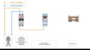 Подключение реле контроля напряжения в однофазной сети
