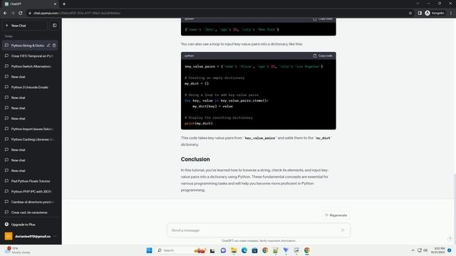 Python Traversing a string checking its element and inputting dictionary key value pairs смотреть онлайн