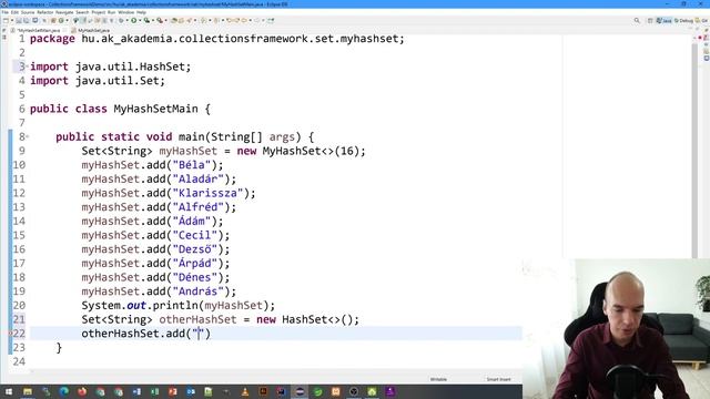 MyHashSet tömeges műveleteinek megvalósítása - Java programozás kezdőknek Andrissal - 89. rész смотреть онлайн