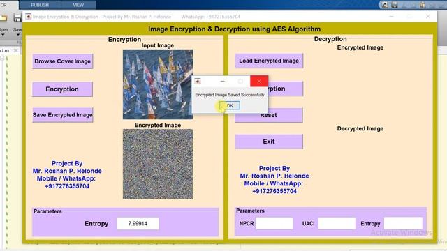 Image Encryption Decryption using AES Algorithm Matlab Project Source Code смотреть онлайн