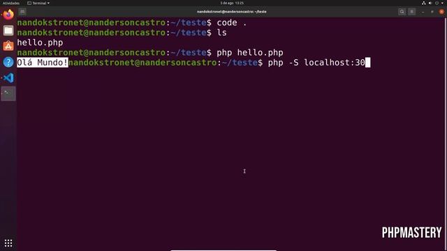 PHP Mastery - Olá Mundo no Linux/Ubuntu #php #linux смотреть онлайн