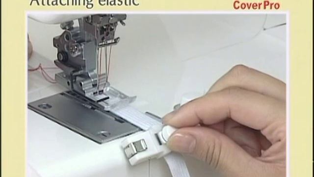Распошивальная машина Janome Cover Pro - как пришить резинку смотреть онлайн