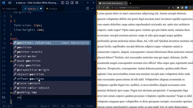 Hide ScrollBar While Allowing Scrolling смотреть онлайн
