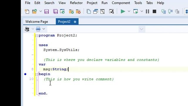How to print "Hello World" in Delphi 10.3 смотреть онлайн