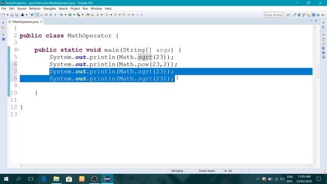 (10)Math operators in java смотреть онлайн