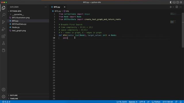 Implement BFS (Breadth First Search) in Python | Coding Interview Basics | Time & Space Complexitie смотреть онлайн