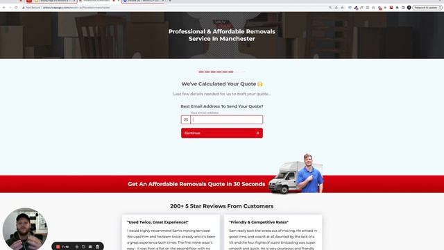 Moving Company Landing Page For Lead Generation смотреть онлайн