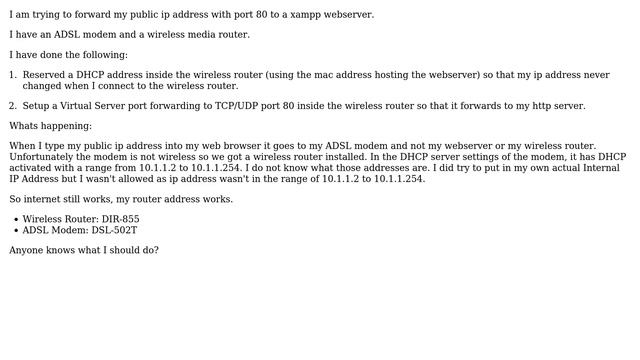 Unix & Linux: Forward my public ip address to my xampp webserver смотреть онлайн