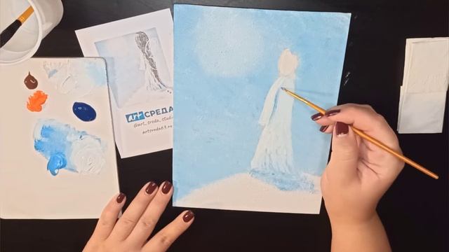 "Ангел". Мастер-класс по созданию картины смотреть онлайн