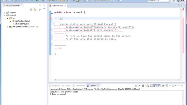 10 - Commenting Code in Java Programming смотреть онлайн