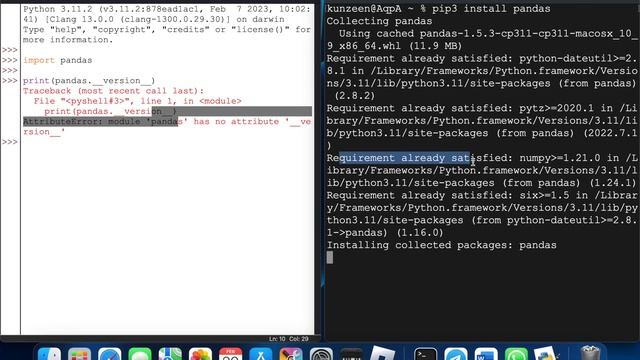 Installing Python Pandas on Macbook смотреть онлайн